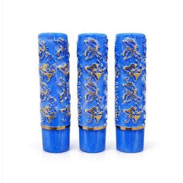 Imagem de Kit Com 3 Unidades Batom 24 Horas Bella Femme Longa Duração, Azul