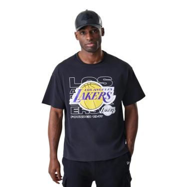 Imagem de Camiseta New Era Regular Los Angeles Lakers Preto Masculino-Masculino