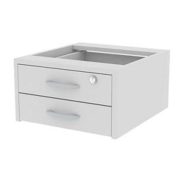 Imagem de Gaveteiro Fixo com 2 Gavetas - Maiart, Cinza