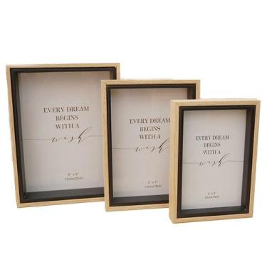 Imagem de Kit 3 Porta Retrato 10x15, 13x18, 15x21 Mdf - New Frame Imports