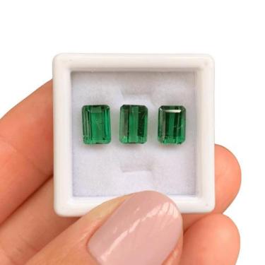 Imagem de Turmalina Verde Azulada Baguete SET 3,94ct - ENE2ESE
