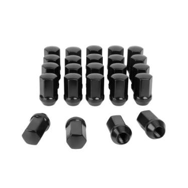 Imagem de Porcas de roda SUCOSO M14x1.5 pretas em aço liga, 24 peças