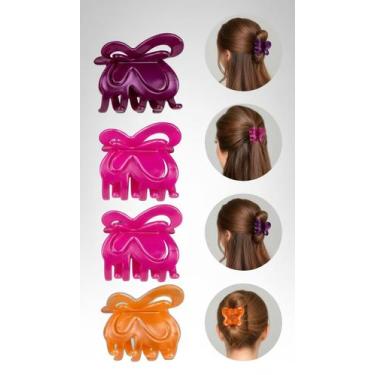 Imagem de Kit 48 Presilhas Cabelo Borboleta Colorida Perolada - Congratulations 
