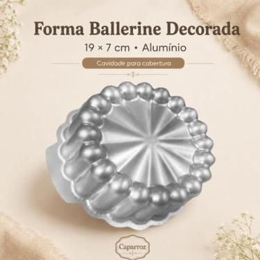Imagem de Forma Ballerine Decorada 19x7cm Gomada Doces Tortas Sobremesas - Capar