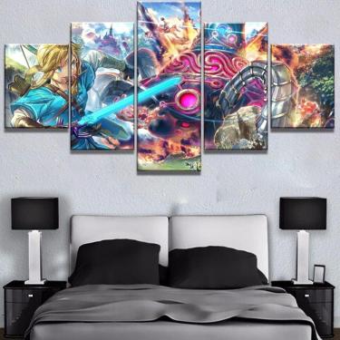 Imagem de Quadro Decorativos Legends of Zelda com 5 peças 130x65 3