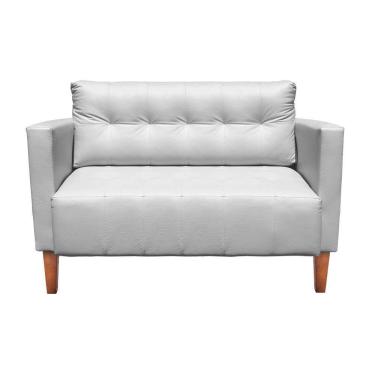 Imagem de Sofá Retrô Namoradeira 2L Livia Corino Branco