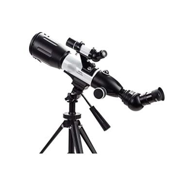 Imagem de Telescópio refrator, telescópio portátil de viagem para adultos, óptica multirevestida, telescópio de viagem com bolsa de transporte, refrator de astronomia com tripé pequena surpresa