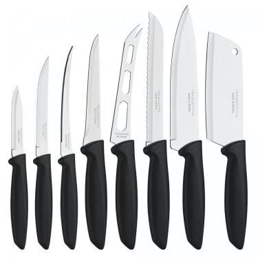 Imagem de Jogo De Facas Inox Tramontina 8 Peças Preta Premium Plenus