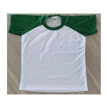 Imagem de Camiseta Raglan Infantil Manga Curta Verde Bandeira - Del France