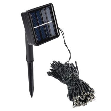 Imagem de Luz de corda solar,39 p¨¦s 100 LED pequena fada 8 modos de ilumina??o Energia solar Luzes de corda ao ar livre ¨¤ prova d'¨¢gua resist¨ºncia a altas temperaturas(Warm), Lampadas Solares LED Luzes de