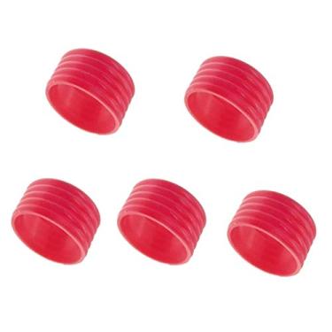 Imagem de F Fityle Pacote com 5 anéis de aderência de raquete de tênis para absorção de suor Badminton - Vermelho