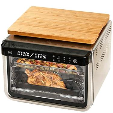 Imagem de Tábua de corte para forno de torradeira de convecção, compatível com Ninja DT201/DT251 Foodi Air Fryer, com pés de silicone antiderrapantes resistentes ao calor, cria espaço de armazenamento, protege armários, 41 x 33 cm