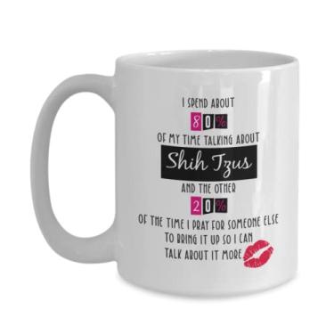 Imagem de DogsMakeMeHappy Caneca de café Shih Tzu, presentes Shih Tzu, presentes Shih Tzu para mulheres, presentes de cachorro Shitzu, presentes engraçados de Shih Tzu, presentes Shih Tzu para amantes de Shih Tzu, ideia de presente de cesta de Natal de aniversário