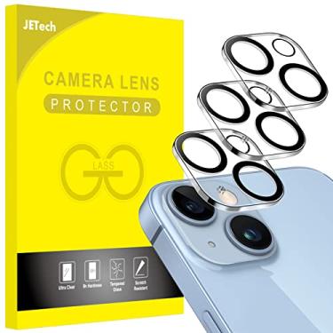 Imagem de JETech Protetor Lente Câmera para iPhone 14 6,1 Polegadas e iPhone 14 Plus 6,7 Polegadas, Vidro Temperado 9H, Caso Amigável, HD Transparente, Pacote de 3
