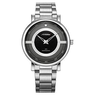 Imagem de Relógio de Pulso Sinobi Relógio Elegante de Aço Inoxidável À Prova D'agua (C3)