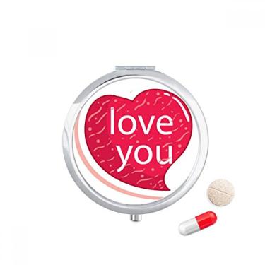 Imagem de Caixa de armazenamento de remédios com coração rosa para dia dos namorados