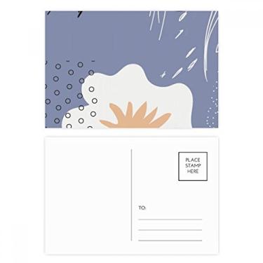 Imagem de Conjunto de cartões postais de arte abstrata roxo branco cartão de felicitações para envio de aniversário