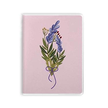 Imagem de Diário de capa macia com estampa de flor de lavanda