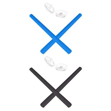 Imagem de Mryok — Protetor nasal de substituição para óculos de sol Oakley com placa de metal – Opções, Sky Blue & Black, One Size