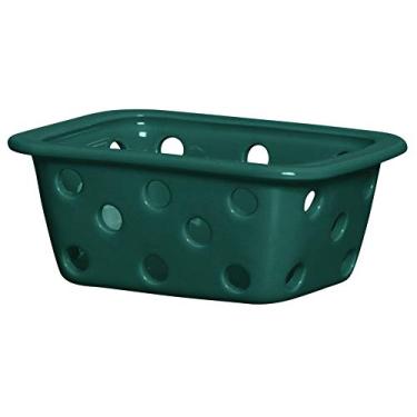 Imagem de Cestinha Retangular Vasada Ceramicas Pegorin Verde Escuro