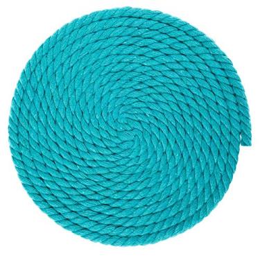 Imagem de Corda de artesanato de macramê de algodão torcido de 1/4 polegada de espessura – Grande variedade de opções de cor e padrão – Comprimentos de 10, 25, 50 e 100 pés, 25 Feet, Teal