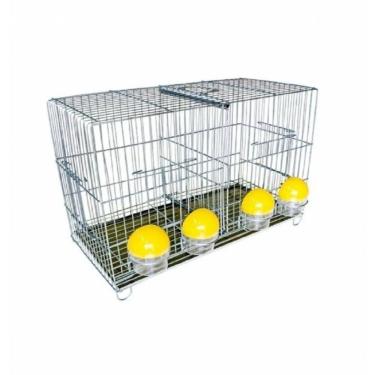 Imagem de Gaiola N°2 C/ 4 Comedouro Zincada Prata   