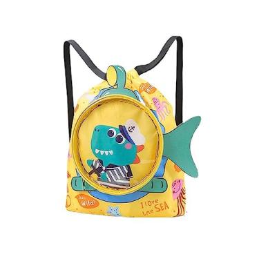 Imagem de Animal Fofo Mochila de Praia Mochila de Natação Ao Ar Livre Crianças Saco de Natação Meninas Mochila de Praia Mochila Molhado e Seco Natação Multicolor (S crocodilo)