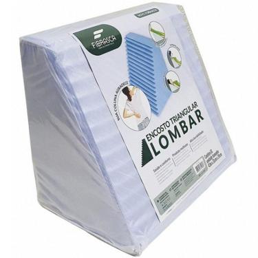 Imagem de Travesseiro Encosto Triangular Lombar Suave C/ Capa Fibrasca