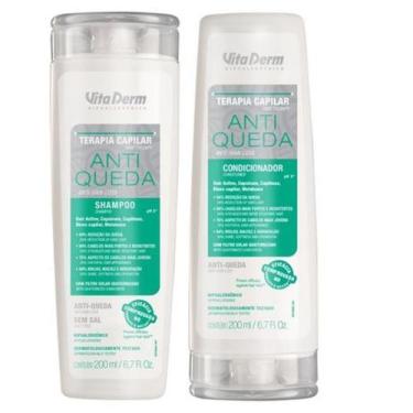 Imagem de Shampoo Anti Queda Vita Derm - 200ml  E Condicionador Anti Queda Vita
