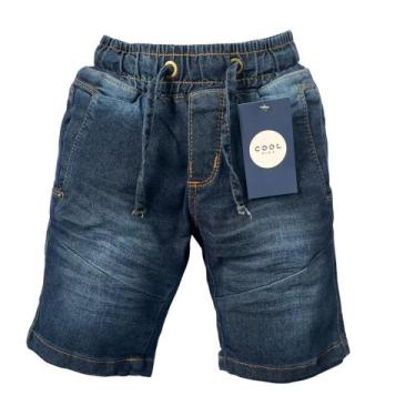 Imagem de Bermuda Jeans Infantil Meninos Com Regulagem De 4 A 8 Anos Pronta Entr