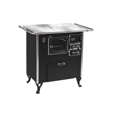 Imagem de Fogão A Lenha C/forninho Esq Preto Fornos Pinhal Alumínio N2