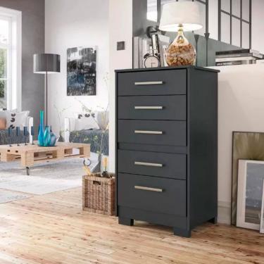 Imagem de Cômoda Primacy 5 Gavetas Preta