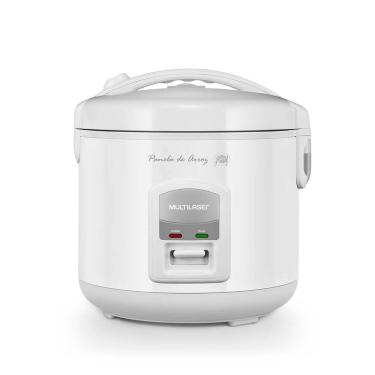 Imagem de Panela De Arroz Multilaser 220V-400W - 5 Xícaras, Função Manter Aquecido E Bandeja De Cozimento A Vapor - Branca - Ce02