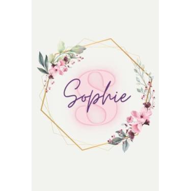 Imagem de Girl Name Sophie Women Notebook Stationary Supplies for Kids Teens Girls Journal School Notepad 100 Pages White Blank Lined 6x9' Flower Colourful Light Green Adorable Design Gift Present
