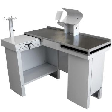 Imagem de Checkout Leve Caixa Supermercado De 1,30M Mesa Reta Com Kit Automação Balcão de compras - Innal