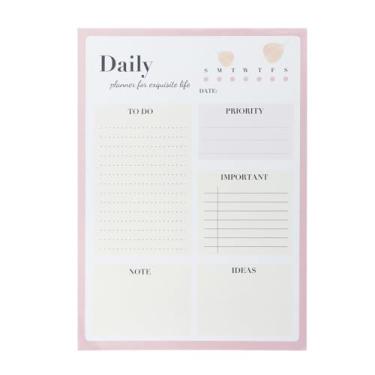 Imagem de Caderno planejador diário sem data encadernação de bobina dupla diário para lista de tarefas caderno para estudantes agenda diária lista de tarefas caderno para lista de tarefas caderno com notas a