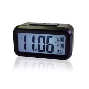 Imagem de Relógio Mesa Led Digital Calendário Termômetro Alarme Despertador - Mb