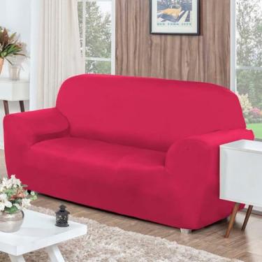 Imagem de Kit Capa Para Sofá 3 e 2 Lugares Malha Gel Coladinha (Pink)