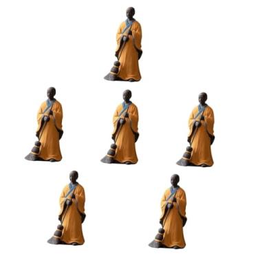 Imagem de Alipis 6 Peças enfeites animal de estimação chá de monge esculturas de mandala decoração de casa ornamento decoração de argila roxa decoração de monge cerâmica decorações