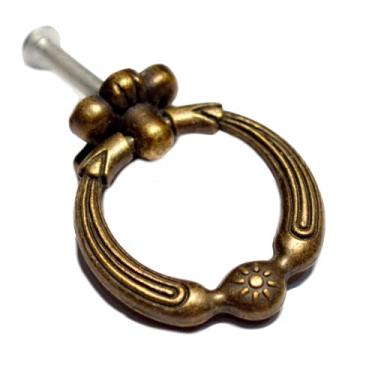 Imagem de 8 peças de anel de gaveta de bronze puxadores de móveis decorativos vintage puxadores de cobre retrô antigos ferragens de latão com parafuso para cômoda armário guarda-roupa armário armário armário