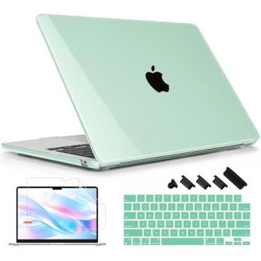 Imagem de Lepeoac Capa compatível com MacBook Air de 15 polegadas M4 A3241 M3 A3114 M2 A2941 2025 2024 2023 Releaes, capa rígida de plástico com capa de teclado para Mac Air de 15,3 polegadas, compatível com