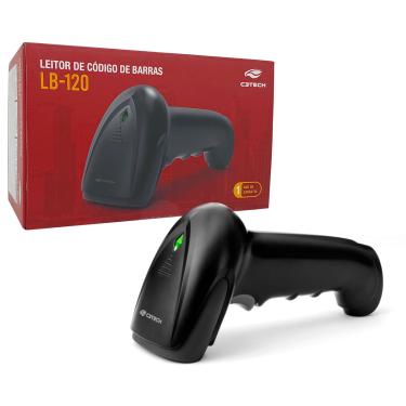 Imagem de Leitor de Código de Barras C3Tech, USB, 1D e 2D, CMOS, Preto - LB-120BK