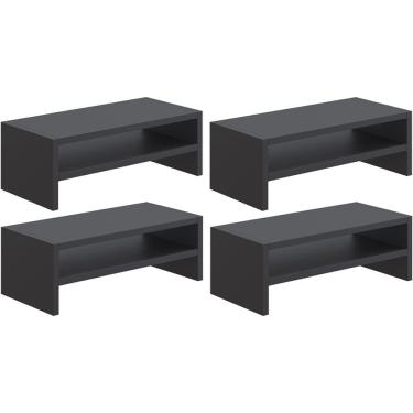 Imagem de Kit 04 Suportes Para Monitor Stand Home Office Lap 63 cm L03 Preto - Lyam