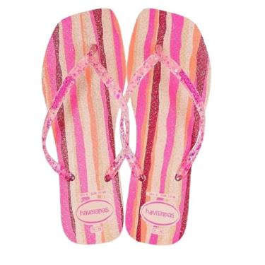 Imagem de Chinelo Havaianas Quadradas Square Folia Feminino (39/40, Rosa)