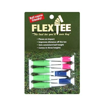 Imagem de Camisetas de golfe flexíveis TourGear/Hireko FlexTee (pacote com 8), verde florescente/azul/rosa (a embalagem do produto pode variar)