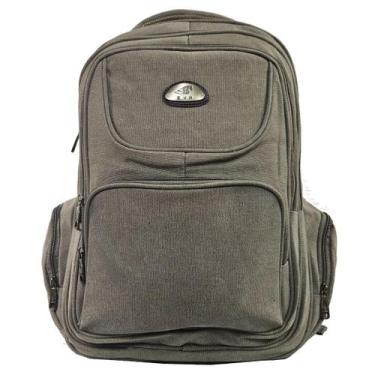 Imagem de Mochila 20 Gomos de Massagem Lona Notebook 17 KV22018 - ELLO, verde