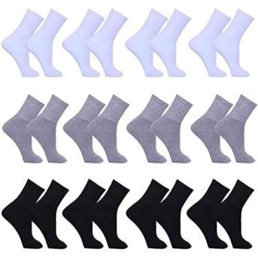 Imagem de Meias Kit 24 Pares Adulto Masculina  Cano Alto - MCLUBE