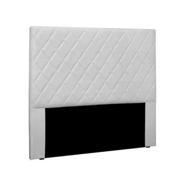 Imagem de Cabeceira King Esmeralda Poliuretano Branca - Spezzia Decor
