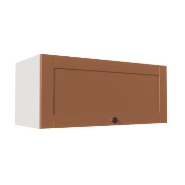 Imagem de Armário Aéreo Porta Basculante 80cm Arizona Cabecasa Madeiramadeira Branco/Terracota