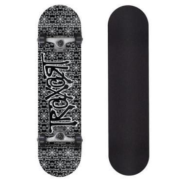 Imagem de Skate Traxart Intermediário Black and Gray DX-040